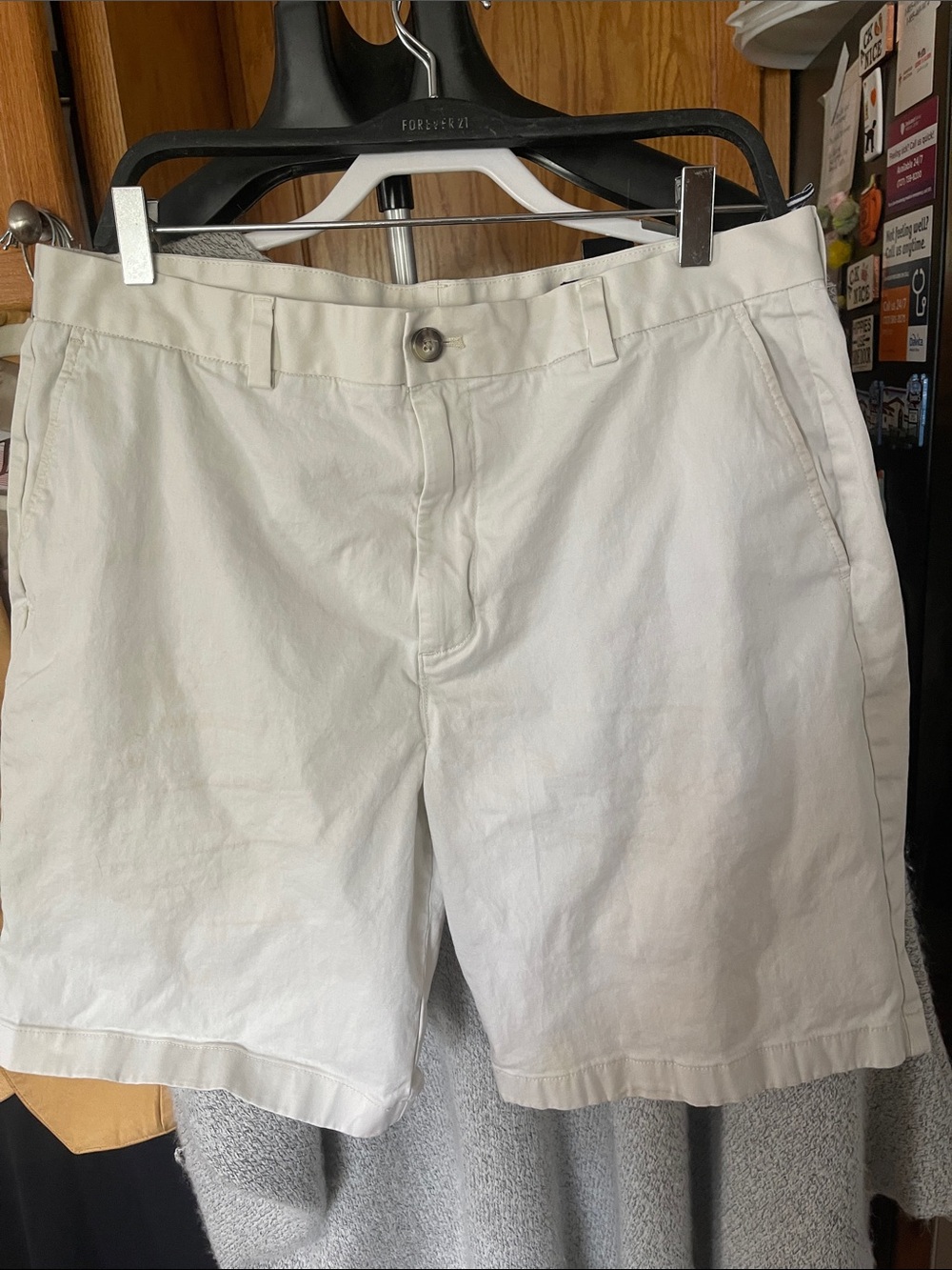 Vineyard Vines Men's Ivory Beige Flat Front Shorts Size 36